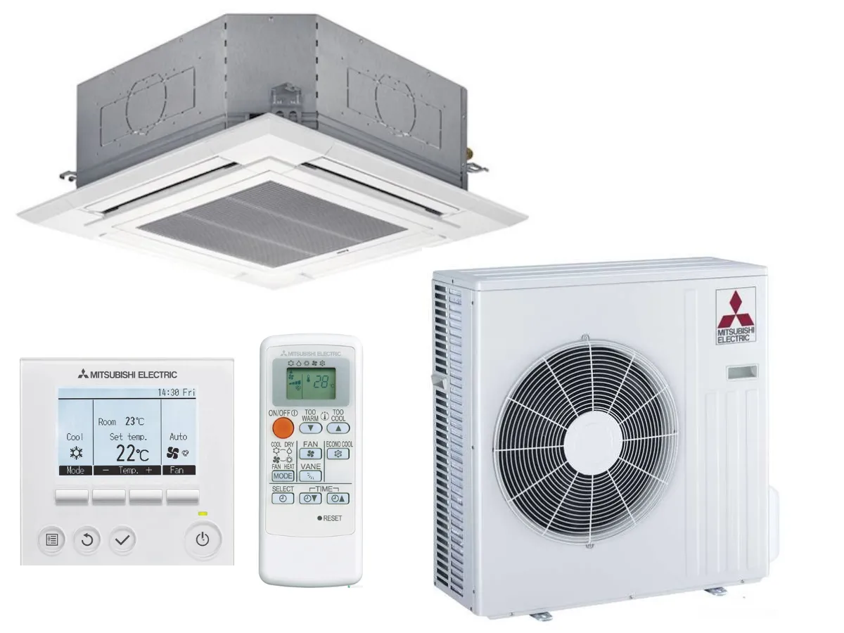 Кондиционер инверторный кассетный Mitsubishi Electric PLA-M100 EA/PUZ-M100VHA