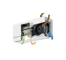 Процесс работы рекуператора Mitsubishi Electric LOSSNAY VL-100EU5-E