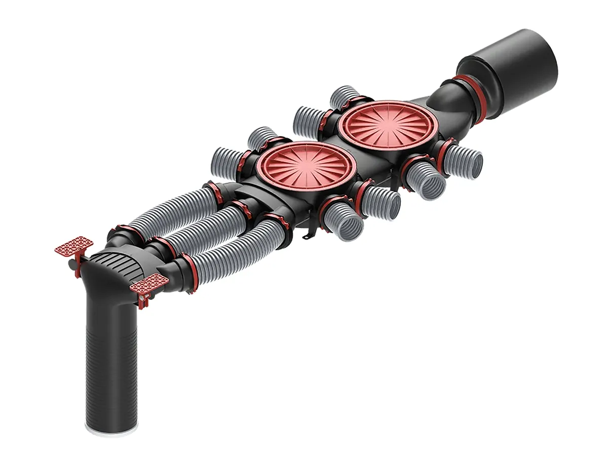 Возможность подключения труб к распределительной коробке HEATPEX ARIA CONNECT