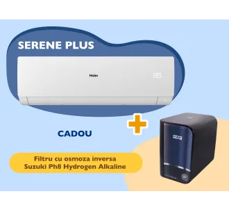 Conditioner HAIER SERENE Plus DC Inverter R32 AS25SBBHRA-MW 1U25DEBFRA-SH Alb mat (Încălzire pana la - 20°C)
