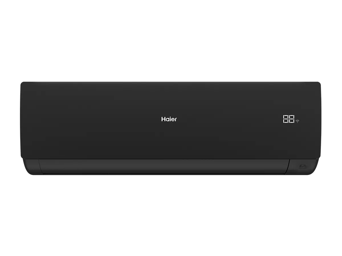 Внутренний блок кондиционера HAIER SERENE Plus DCInverter R32 черный матовый, вид спереди