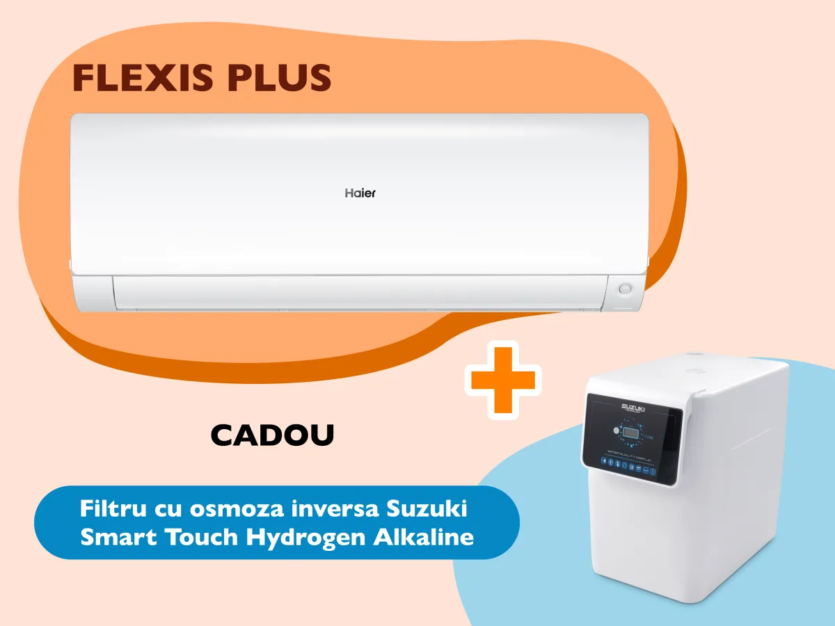 Conditioner HAIER FLEXIS Plus DC Inverter R32 Super Match AS50S2SF1FA-LW-1U50S2SM1FA (white shine) (Încălzire pana la - 20°C)
