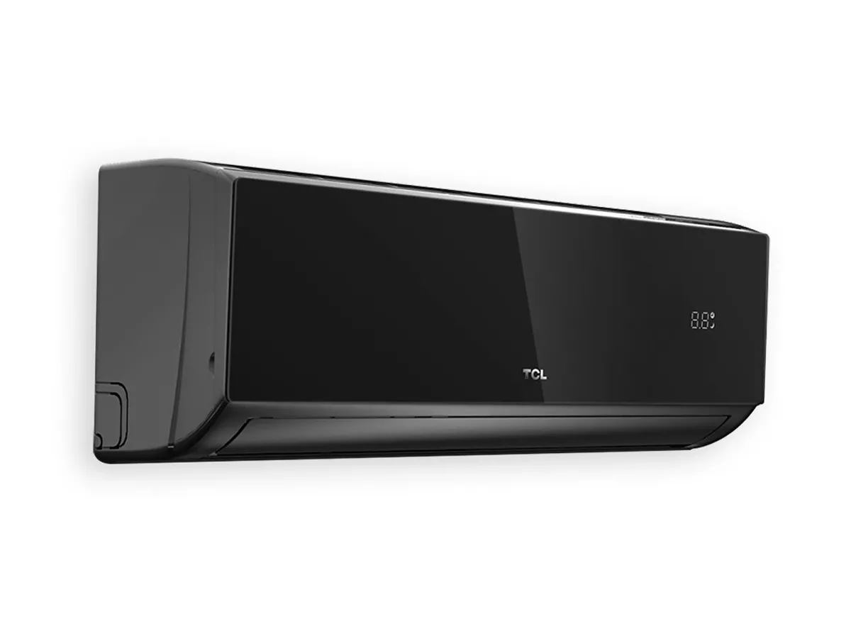 Unitate interioară a conditionerului TCL ELITE BLACK, vedere din partea stânga