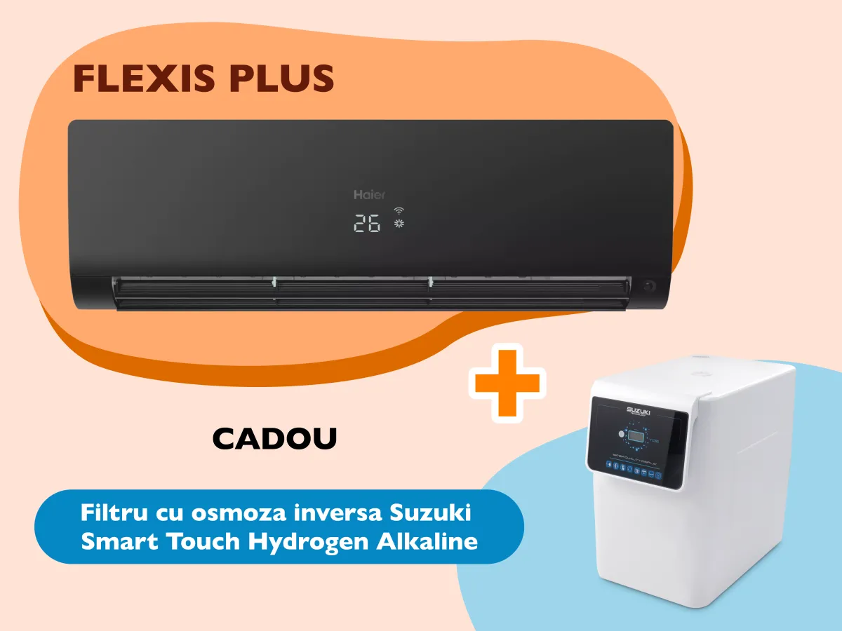 Climatizator HAIER FLEXIS Plus DC Inverter R32 Super Match 24000BTU (negru mat)